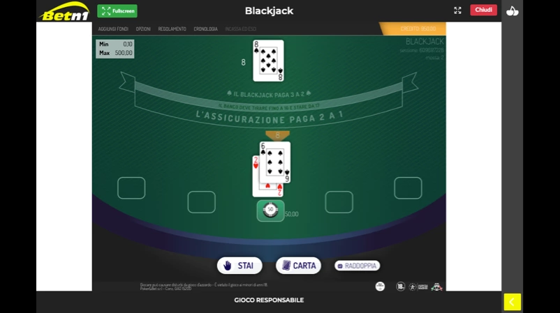 Screenshot Betn1 blackjack