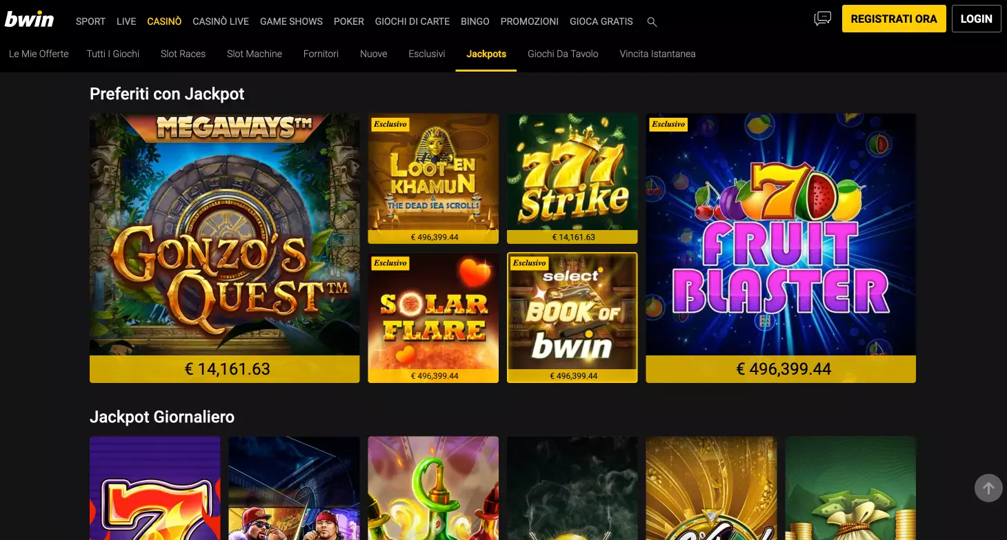 screenshot Bwin Casino