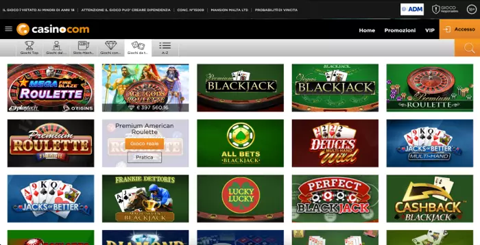 screenshot Casino.com
